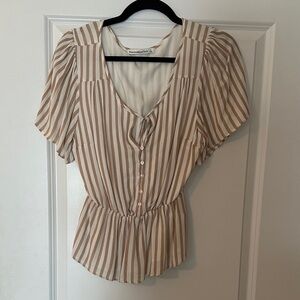 Abercrombie Striped Beige Blouse
